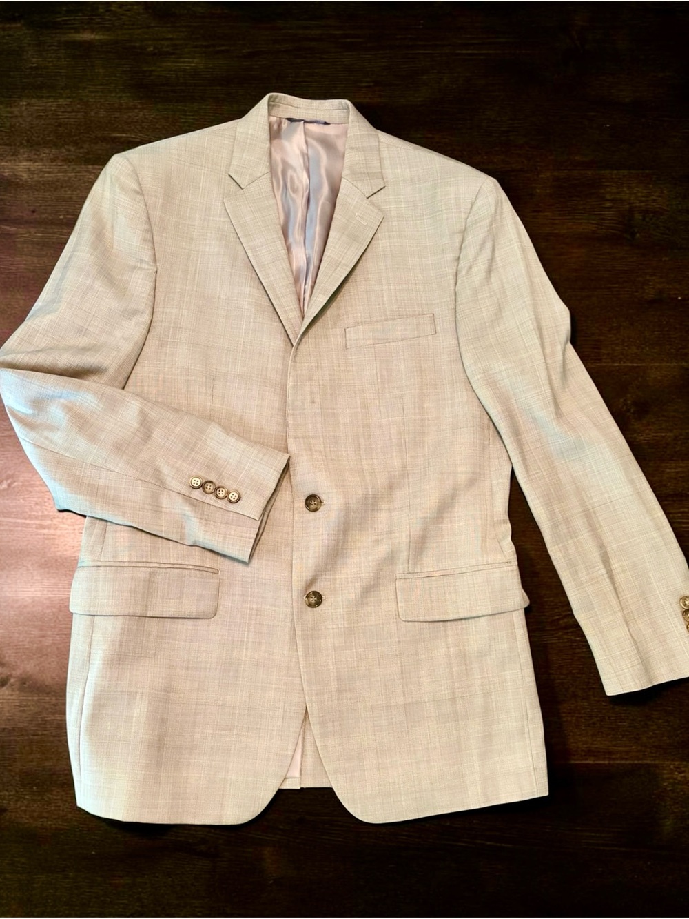 Ralph Lauren Men’s 42L Wool Suit Gray Glen Plaid 2 Button 36x30